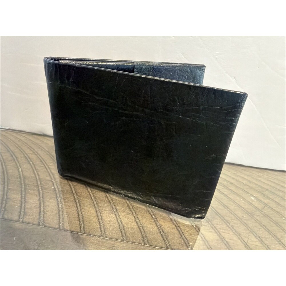 Rolfs mens leather wallet USA Black Billfold Buffalo Calf Bifold